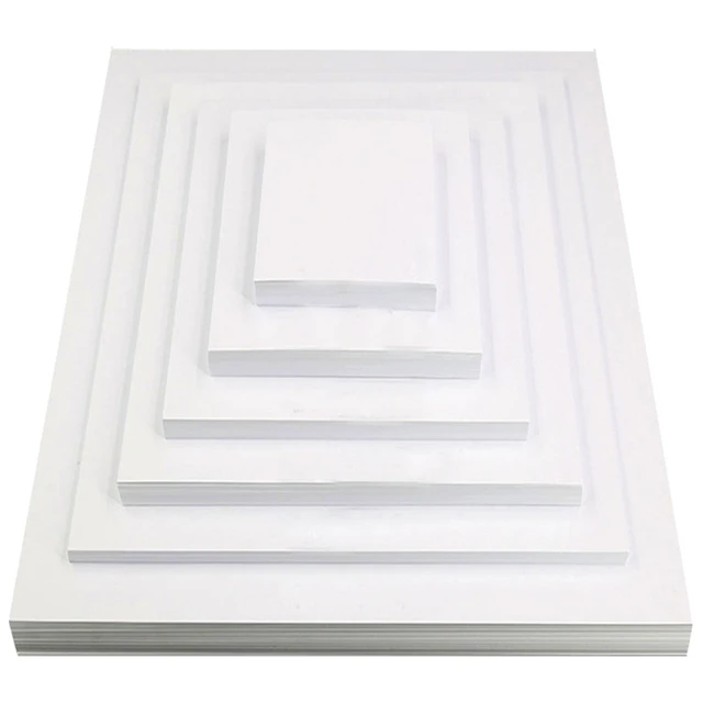 Хит продаж белая глянцевая бумага C2s 80gsm-450gsm с белой печатью может быть настроена режущими размерами