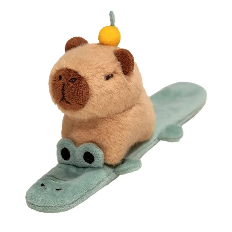New design furry kawaii plush keychain stuffed animal dog cat capybara key ring mini plush