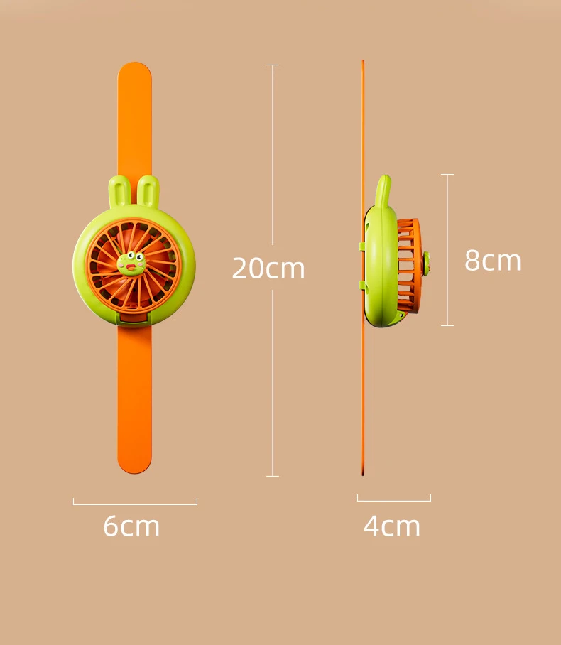 Upgrade version USB Rechargeable Fan With Comfortable Wrist Strap Portable Mini Fan Watch Built in colorful LED  light