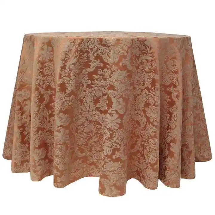 Wholesale Wedding Banquet Table Cloth Solid Color Round Polyester  Table Covers