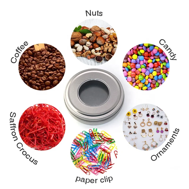 Custom Empty Saffron Aluminum Metal Tin Can Box Package Round Safran 1g 2g 3g 5g 10g Saffron Threads Tin Packaging