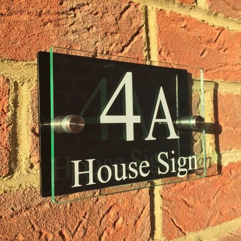 Factory fast shipping metal aluminium outdoor sign plate house number hotel NumberPlates
