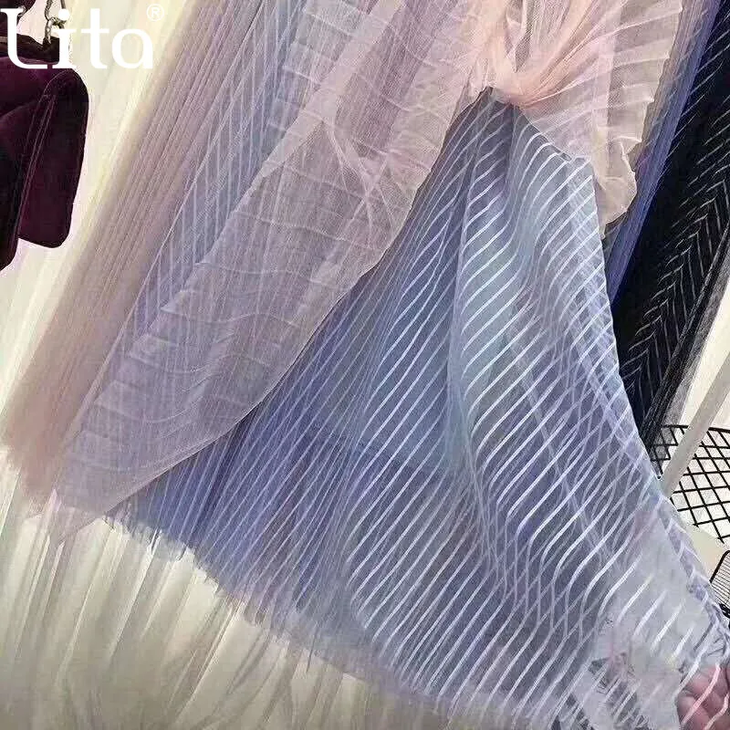 Nylon  polyester mesh with double color for  fashionable garments and dress