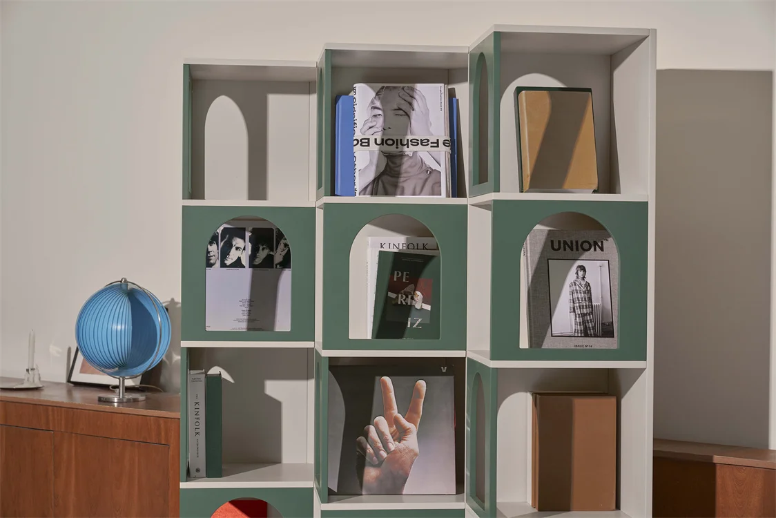 Wholesale Against The Wall Lattice Cabinet Household Bookshelf Simple Living Room Wooden Kids Book Storage Shelf