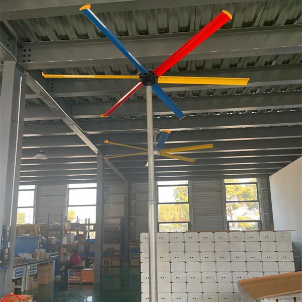 PMSM standing type 3.8m 13ft waterproof airpole hvls fan