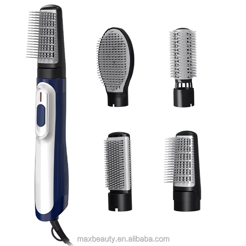 Marcopele 1200w 4-in-1 detachable cepillo secador portable hot air comb straightening curling hair dryer brush