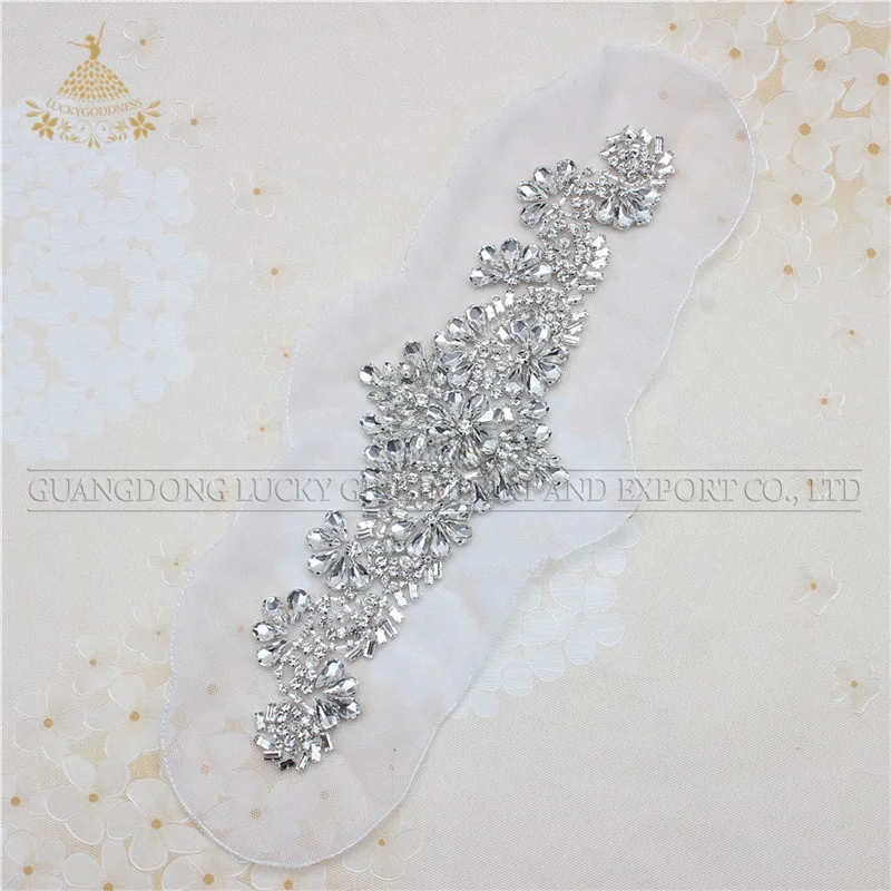 LG880 Diamond Beaded Evening Dress Wedding Rhinestone Applique for garment