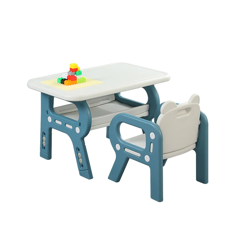 toddler kids study learning  table and chair set plastic 2021
