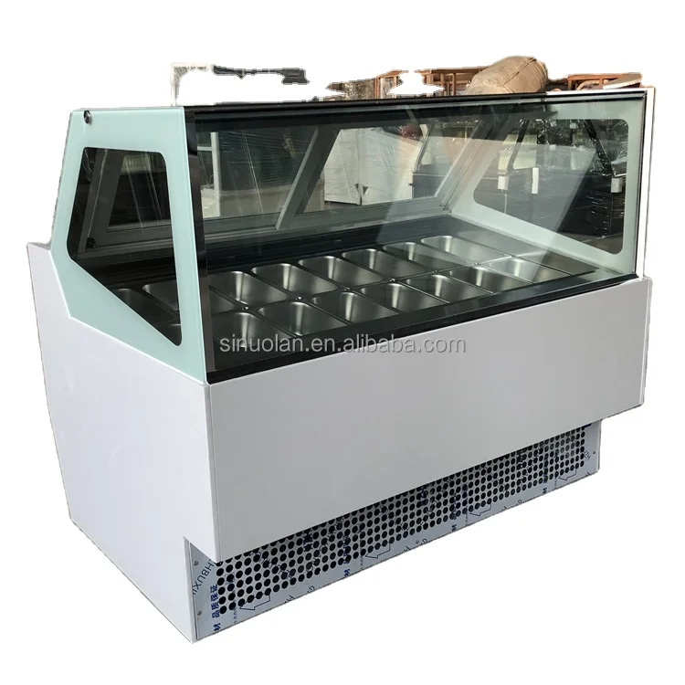 Dessert retail shop gelato popsicle ice cream display freezers