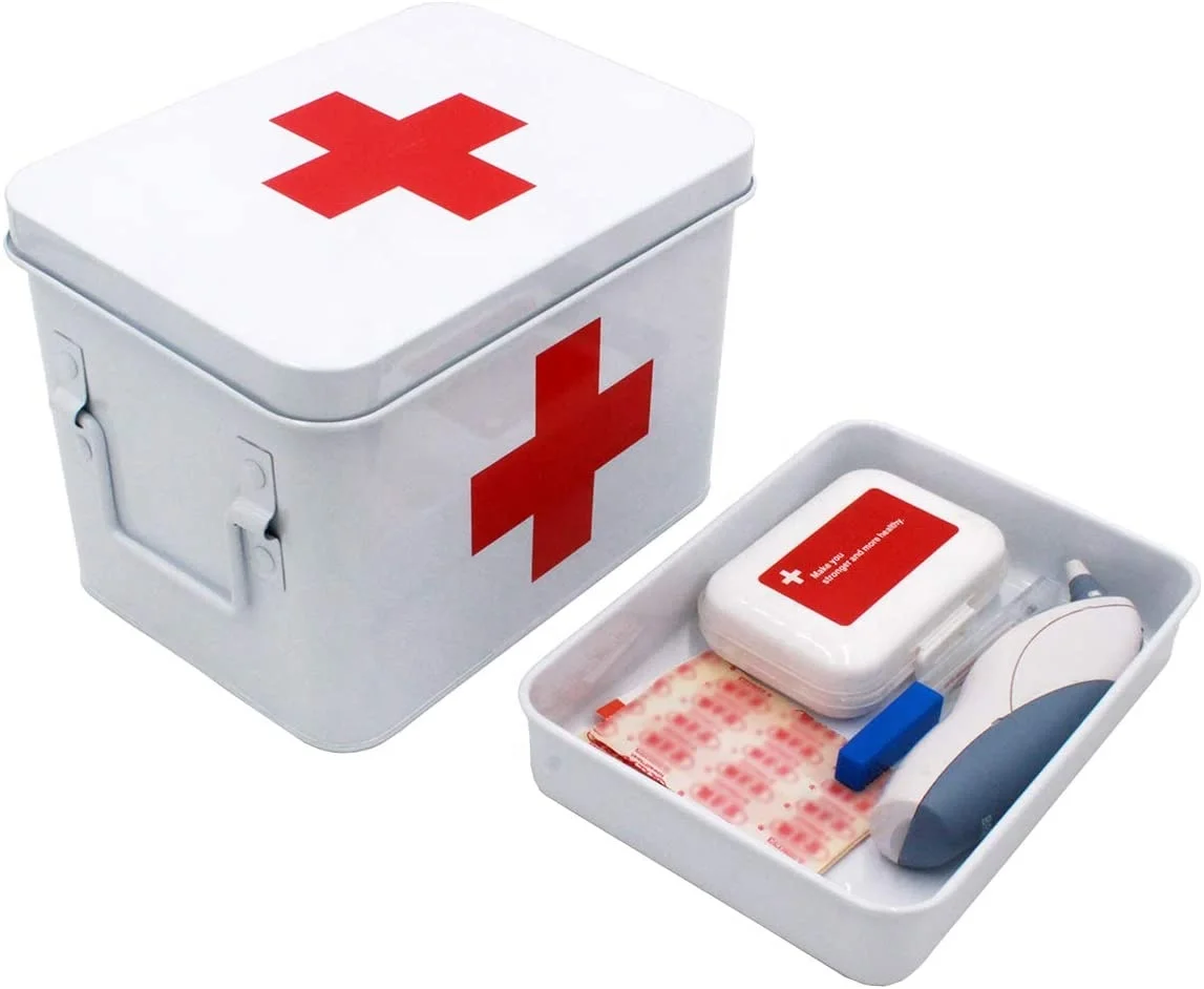 Metal  First Aid Kit First Aid Box Medicine Storage Box