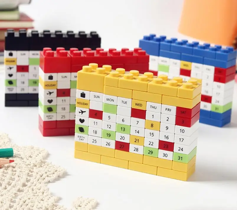 DIY Custom Wooden Block Calendar Desk Calendar