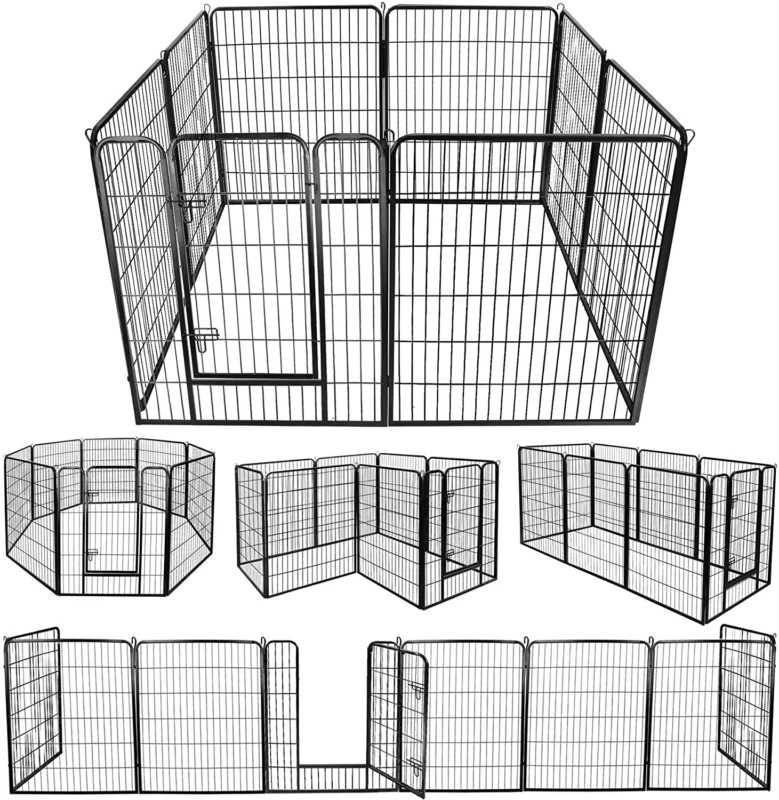 cheap pet cage chenil cour classic indoor large wire dog enclosure, DIY Metal Portable Small Pet Cat Dog Exercise Fence