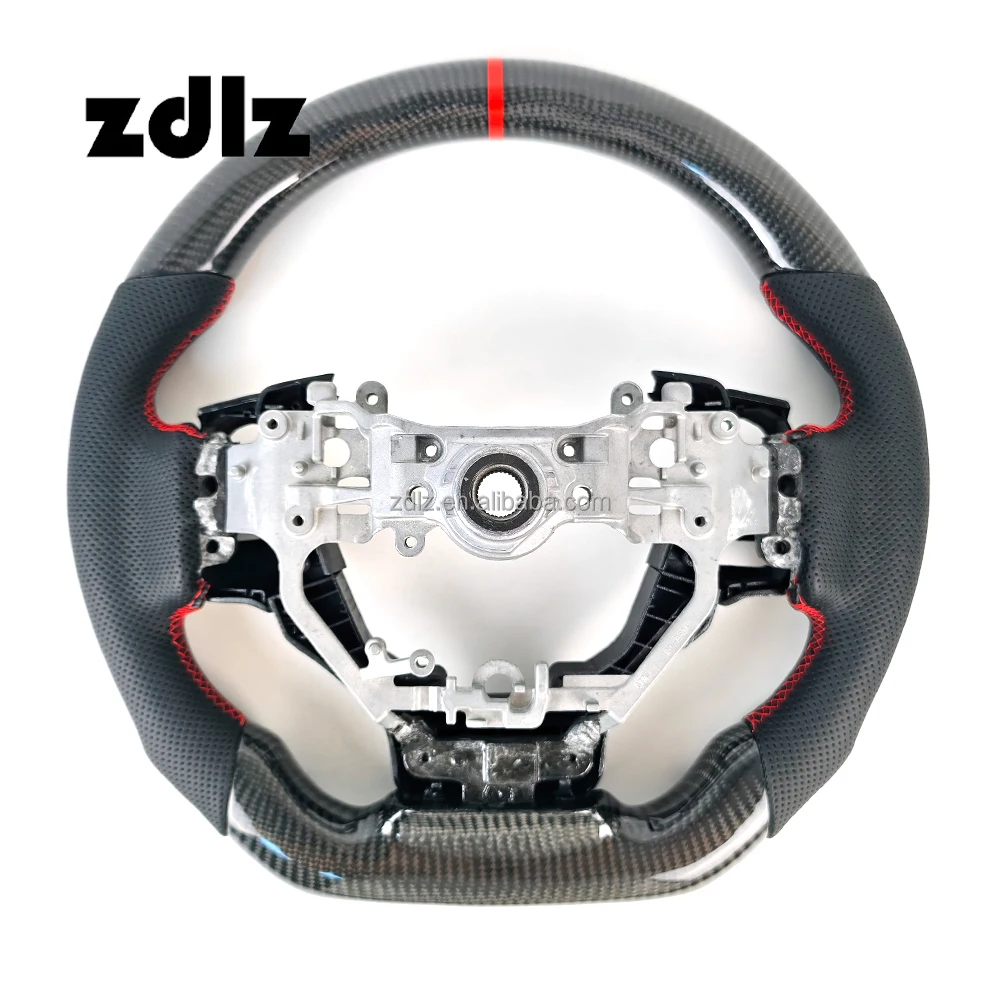 Customized perforated leather carbon fiber steering wheel with paddle shifters for Lexus NX GX GS ES IS RX car steering wheel