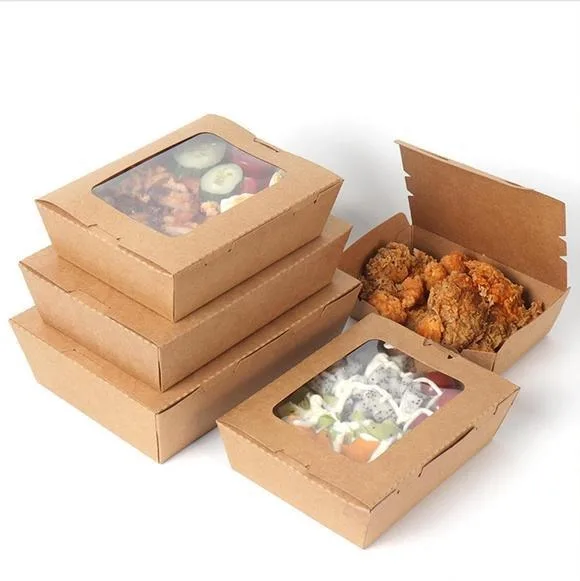 Kraft Paper Brown Packaging Cake Takeaway Box