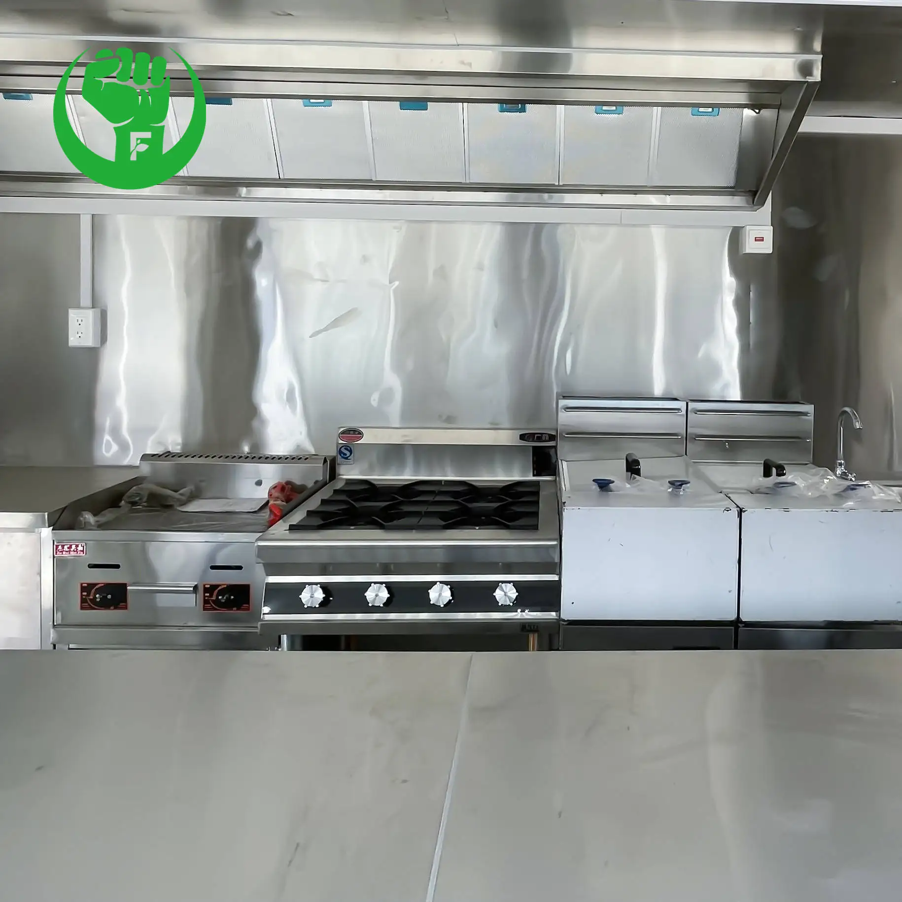 Greenfist 14ft Latest model Mobile Food Trailer Fully Equipped Food Cart Food Vending Truck For Sale