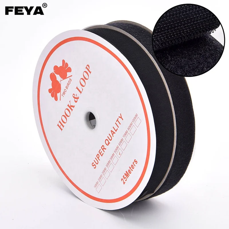 Оптовая продажа китайский производитель Экологически чистая прочная самоклеящаяся шитая 38 мм 100% нейлоновая крепежная лента с крючками и петлями