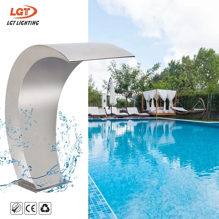 Factory Customized Stainless Steel Swimming Pool Waterfall Wholesale For Spa Pool Water Blade Cascade