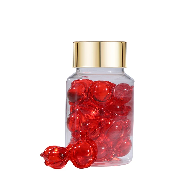 Private Label OEM natural Organic grapes 50PCS repair hair vitamins serum oil capsules For Hair Growth
