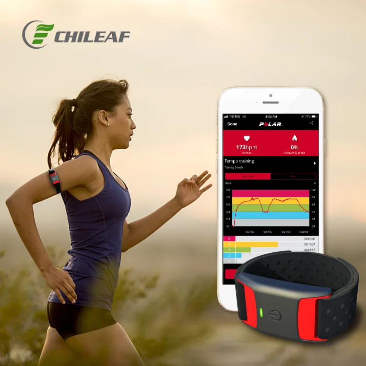 
CHILEAF Wireless Ant Ble Heart Rate Monitor Armband Heart Rate Monitor Band 