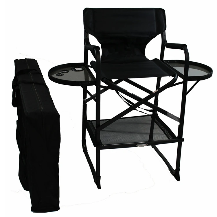 makeup artist chair with 28 inch seat height and carry bag,professional salon chair, head rest makeup chair for studio with case