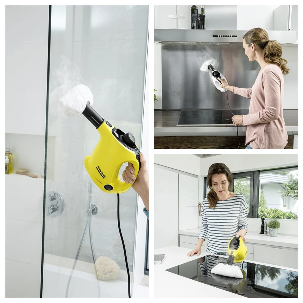 All-in-One Dust Steam Mop Pad Suitable for Karcher SC1/SC2/SC3/SC4/SC5 Triangle Easy Wring Microfiber Mop Head