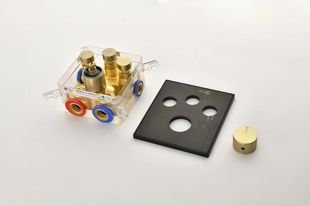 280x280mm Square Canopy Showerhead with Hidden Installation and Three Function Buttons, Featuring Mist Spray