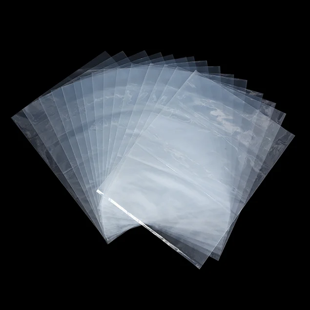 GRS Certificate EN15343 Transparent Packing Big Recycled Polybag Pe Flat Plastic Poly Bags For Packaging
