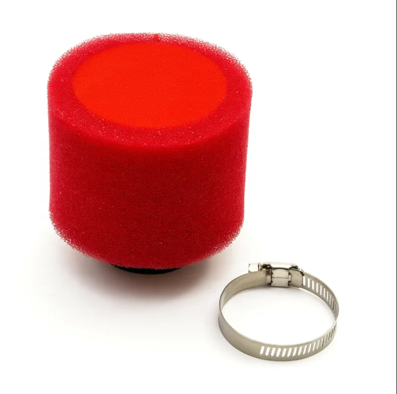 38mm Pitbike Air Filter Red Performance Highflow Double Foam Style Straight Neck