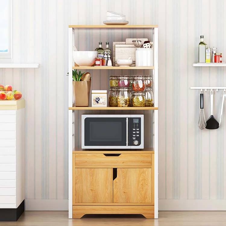 
Kitchen Corner Multi Functional Metal Wood Shelf 3 Tier Microwave Oven Rack Storage Holders Microwave Oven Grill Rack Cabinet/ 