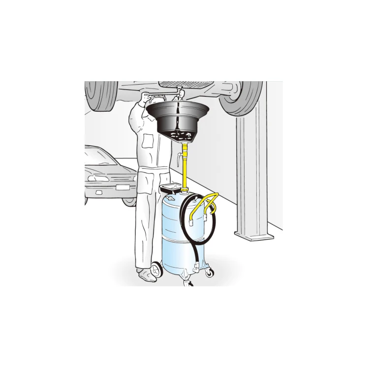 DMECL 15 Gallon Portable Air Operated Drainer Oil Change Transfer