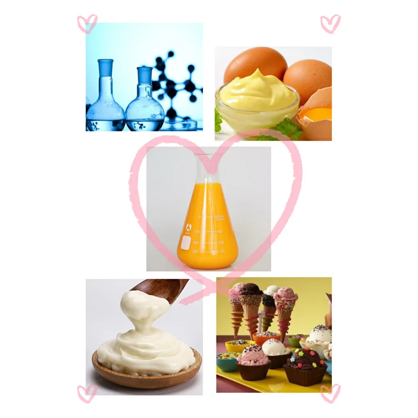 Firm and lumpy frozen egg yolk liquid with salt for baking