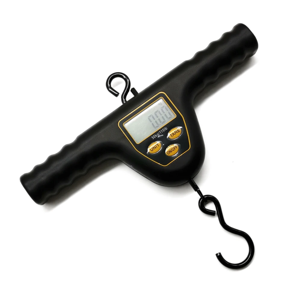 50kg 110lb small electronic portable handheld waterproof carp fishing scale digital with crossbar for fish