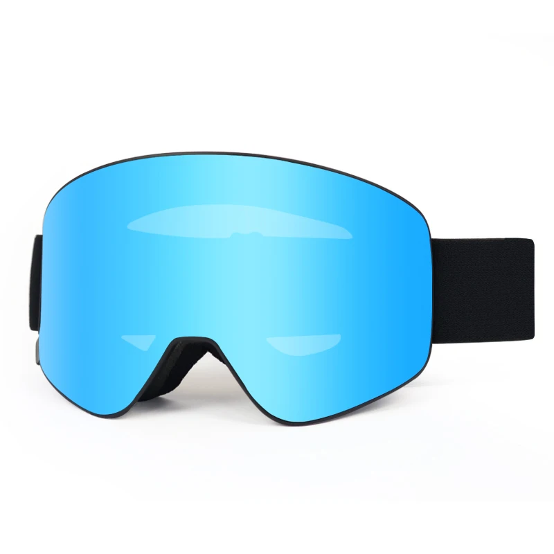 Manufacturer wholesale No brand logo Cylindrical lens magnetic ski goggles men women anti fog ski glasses snowboard snow goggles
