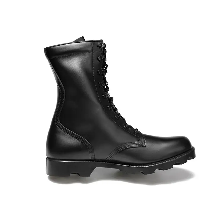 Top Quality Black BDU Safety Men Combat Boots ACU Full Black Genuine Leather Tactical Boot