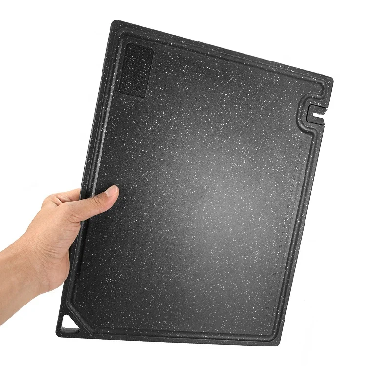 Экологически чистая деревенская пшеничная соломенная мясная сервировочная доска Многофункциональная точилка для ножей черная разделочная