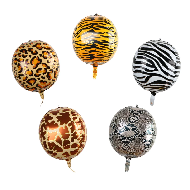 22 Inch 4D Animal Leopard Grain Tiger Snake Stripe Helium Balloon