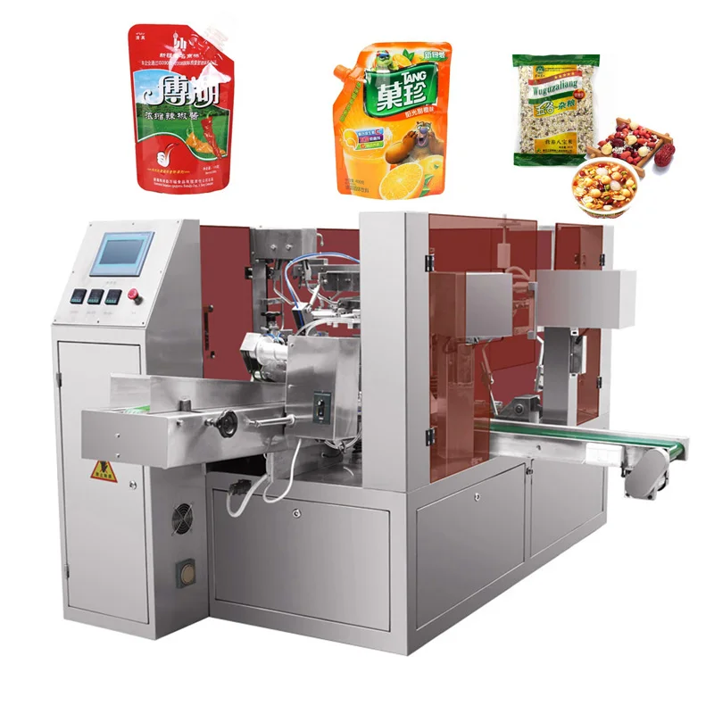 JKPACK Doypack spout stand up pouch filling and sealing machine coffee zipper bean pouch bag packing machine