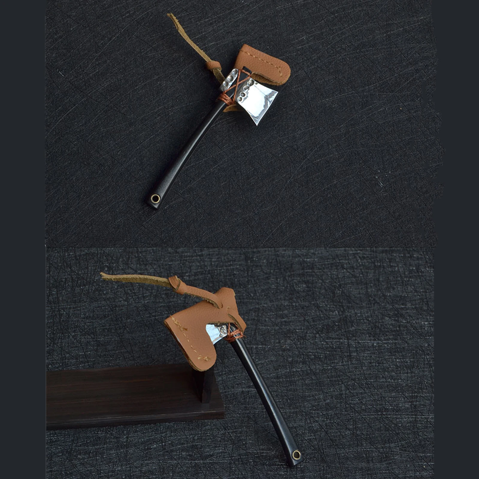 Portable Mini Micro AX Express Delivery Tool Fiberglass Handle Pocket Pendant for Playing with Micro Objects EDC Decoration