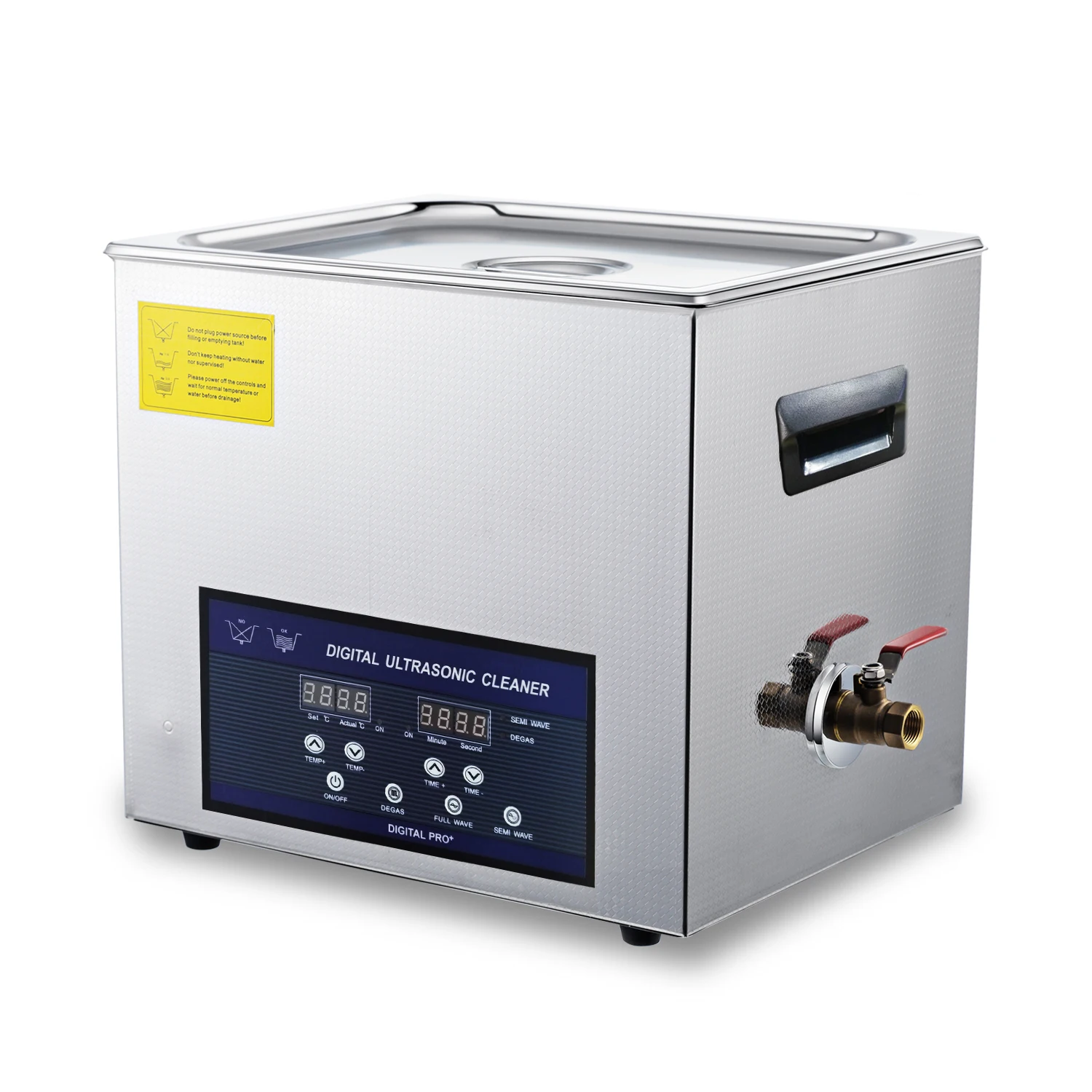 Professional ultrasonic cleaner machine 10l with digital timer and heater for parts watch coin gun dental  cleaning