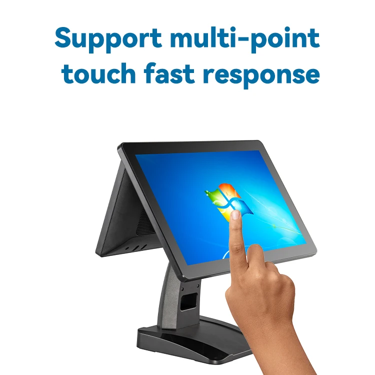 Pos System Dual Touch Screen Monitor Windows Pos Computer Payment System for Nail Salon
