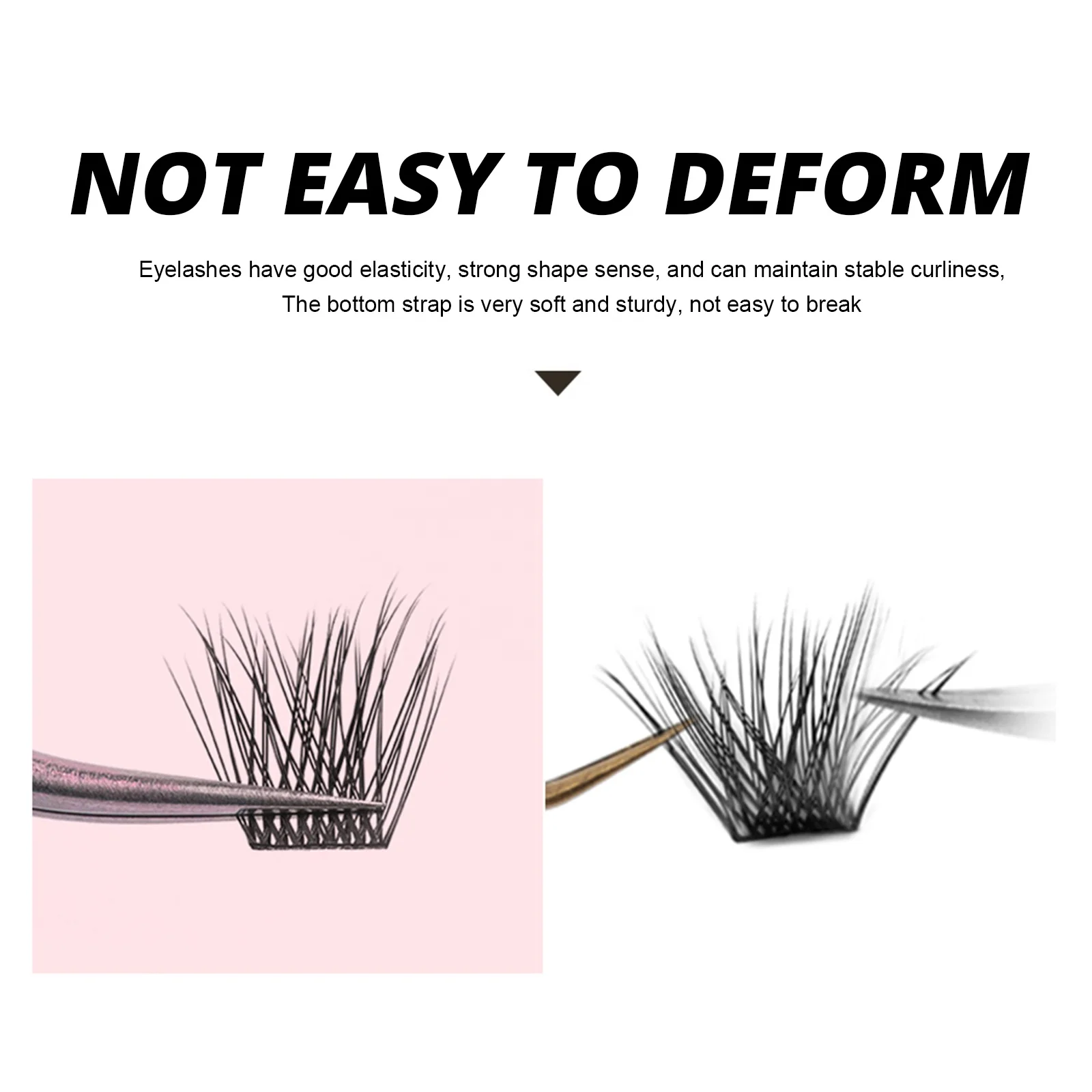 Customized Private Label DIY Heat Bonded Lash Extension Kit with Bond&Seal and Pink Tweezer Cluster Lashes Makeup Tools