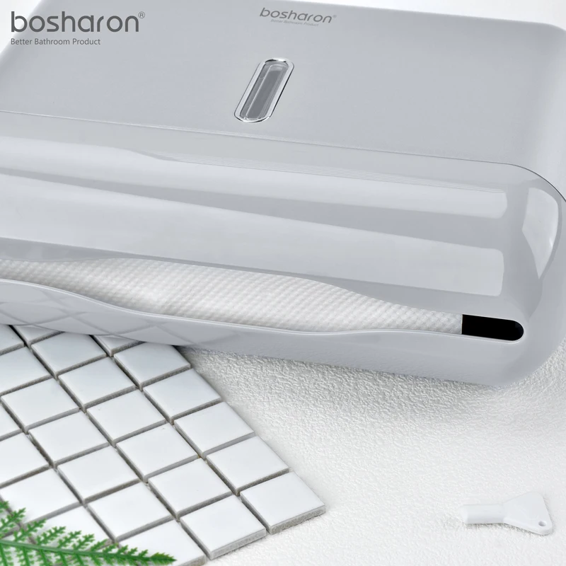 Wholesale bosharon Kitchen Wall Mounted Punch Hand Toilet Paper Holder Tissue Box M N C V Z Multifold Paper Towel Dispensers