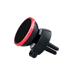 universal snap 360 rotation magnet mount aluminum clip air vent mini magnetic car phone holder with metal plate
