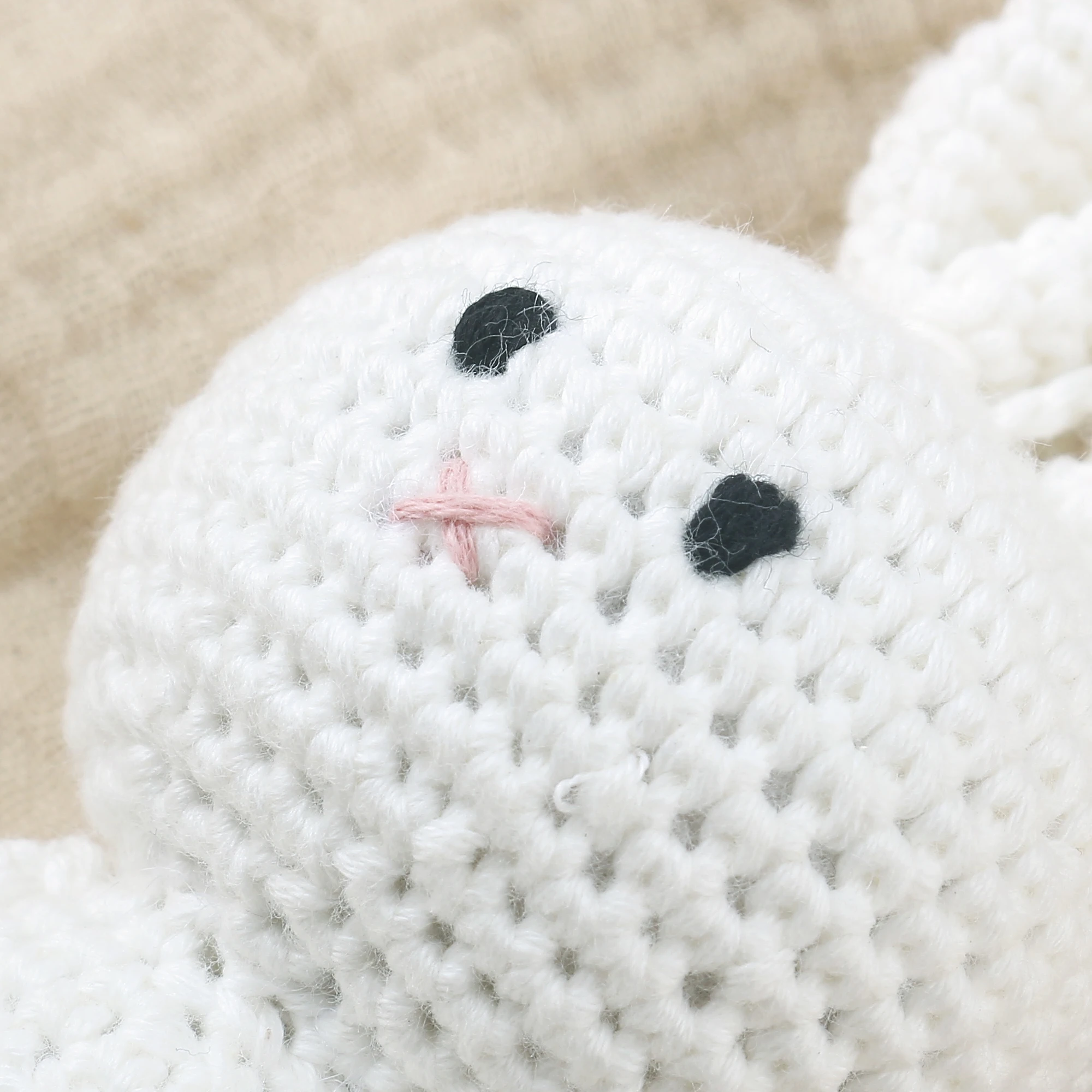 Handmade crochet Animal crochet key chain cotton crochet grinding teeth ring cute stick toy wholesale