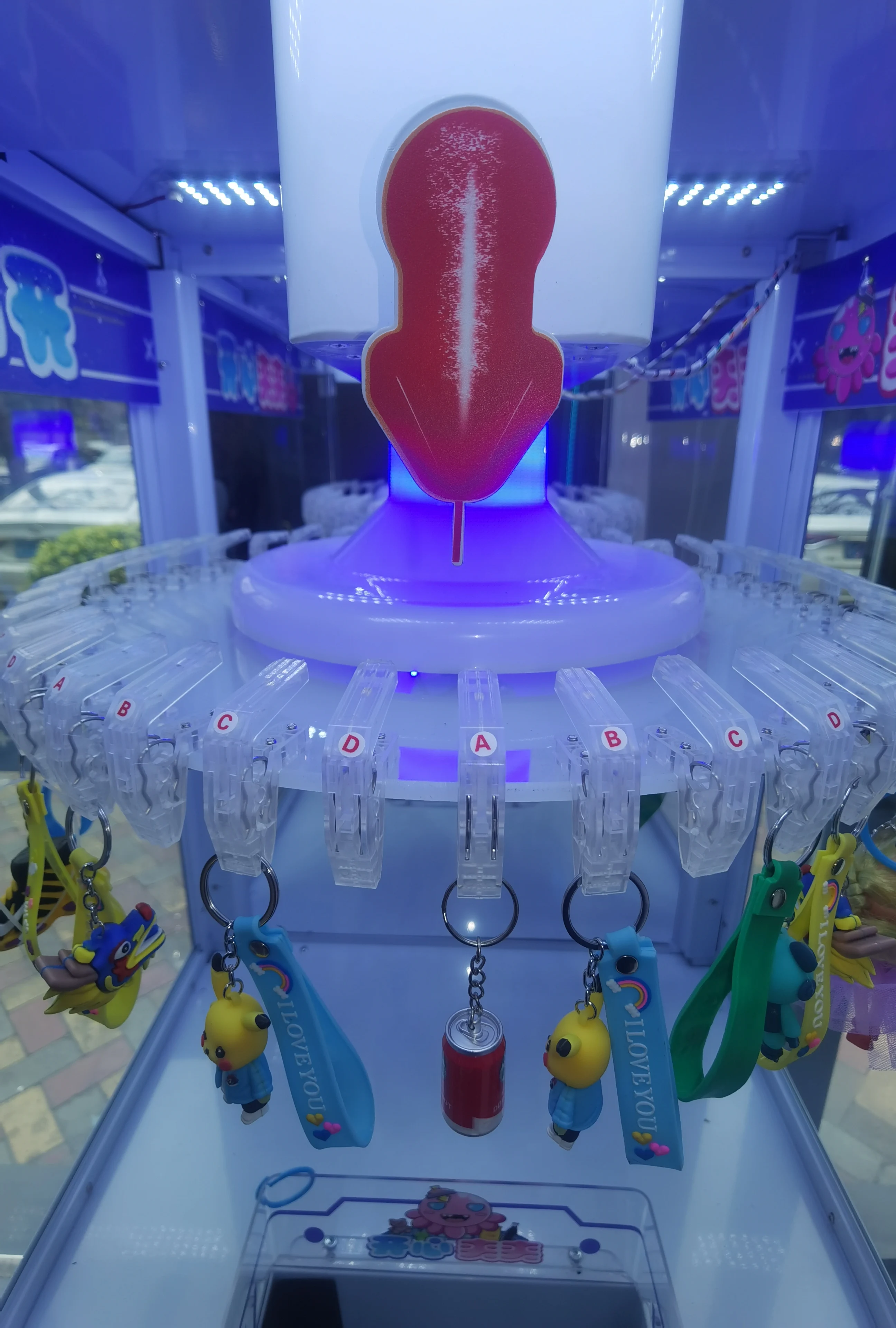 Popular Products Rotary Game Redemption Gift Lucky Wheel Indoor Arcade Coin Operated Clip Prize Machine