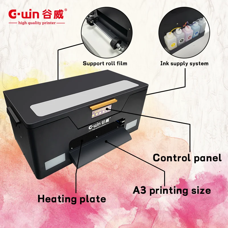 Gwin X300 A3 XP600 DTF Film Printer Impresora T-Shirt Printing Roll Digital Textile Printing 300mm Print T-Shirt Textile