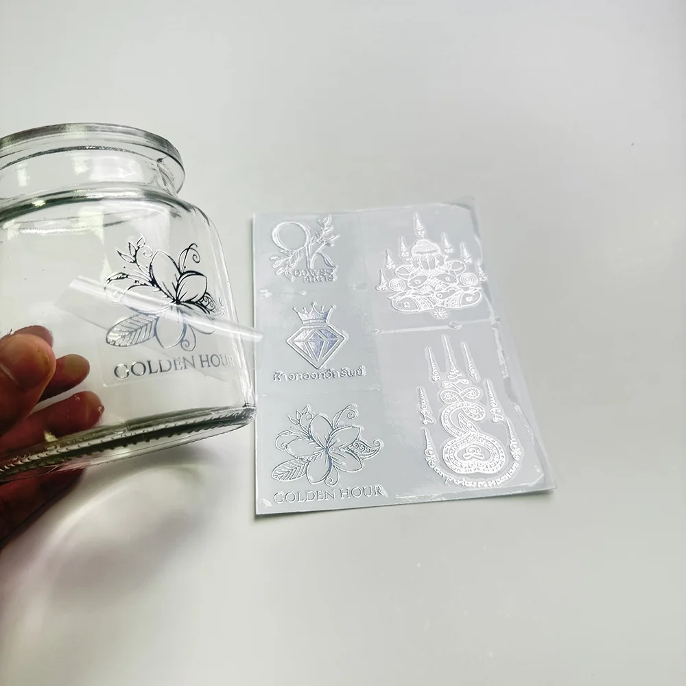 Custom 3d Waterproof Logo Transfer Labels Electroforming Metal Nickel Silver Metal Stickers