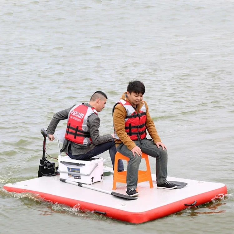 Inflatable swimming water cushion floating dock  fishing and sunbathing platform