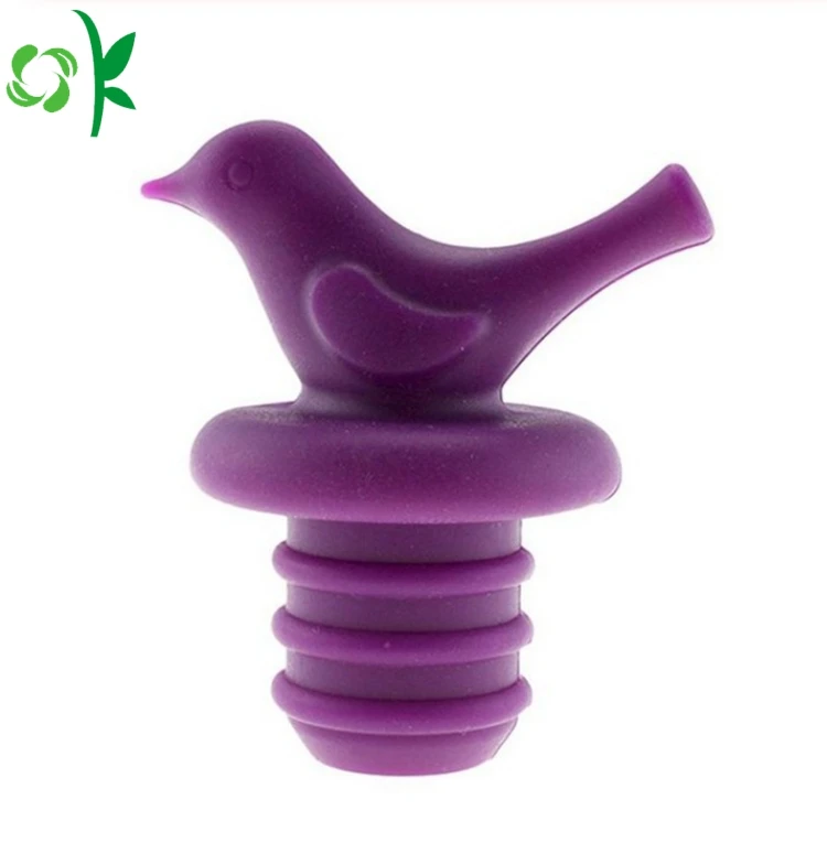 OKSILICONE забавная Силиконовая пробка в форме маленькой птицы для бутылок вина колпачки напитков и пива