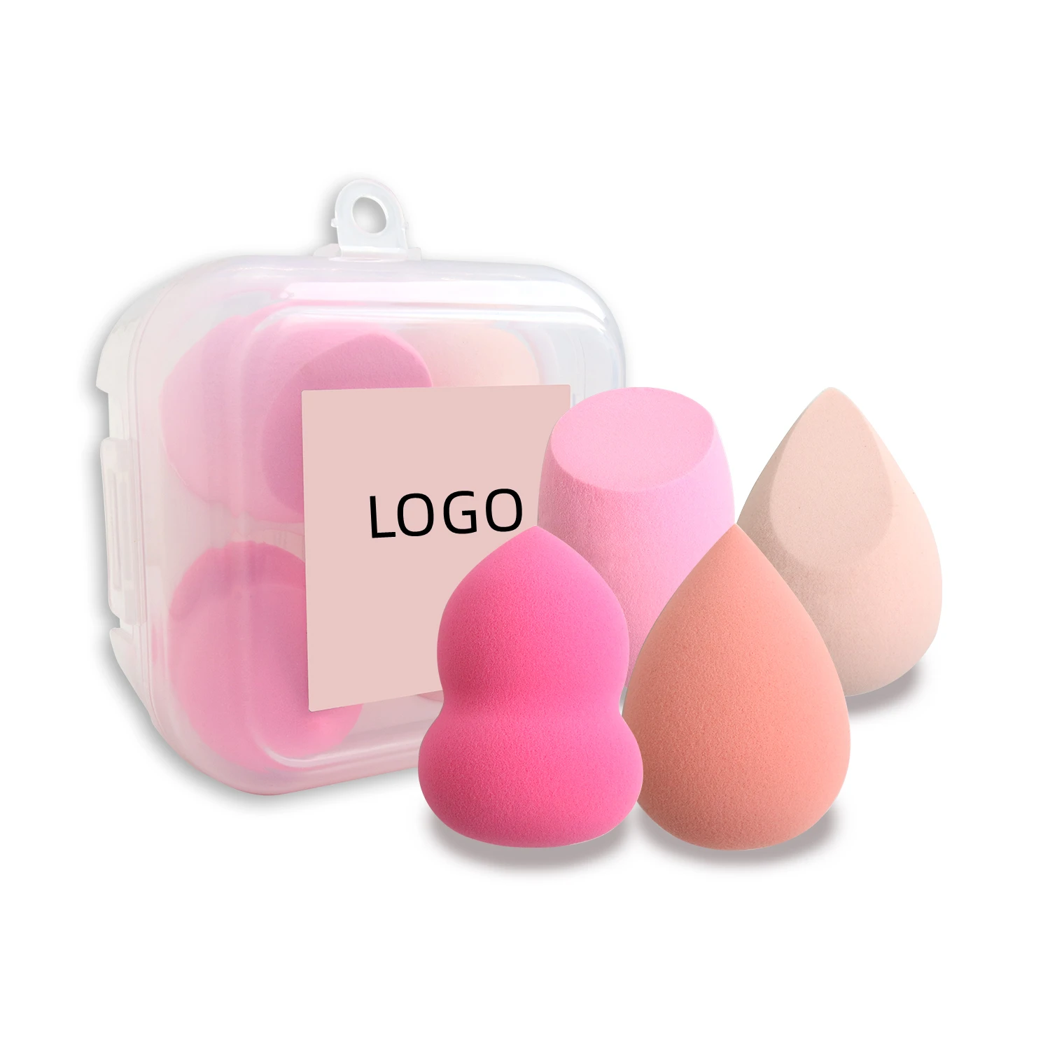 Высококачественные губки для макияжа в пластиковом футляре